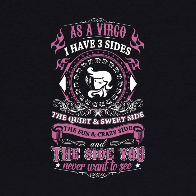 as a virgo i have 3 sides by tshirttrending